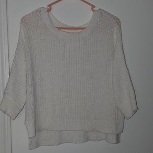 Cropped Cream Hollister Sweater